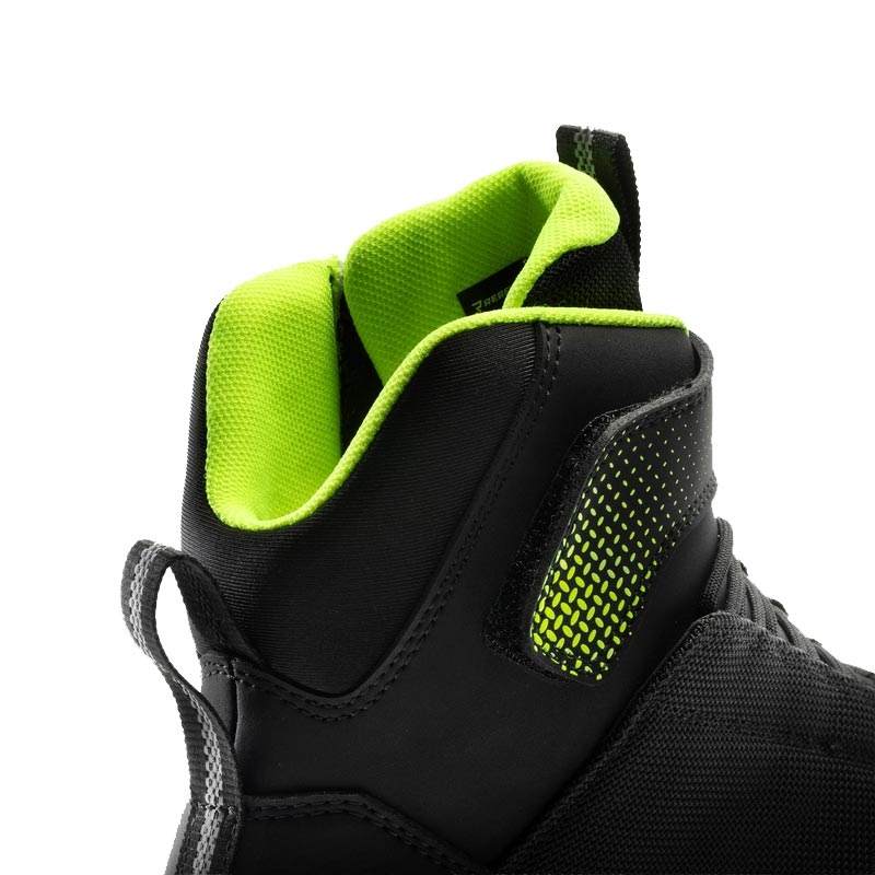 Stivali da moto Rebelhorn Swift neri-giallo fluo