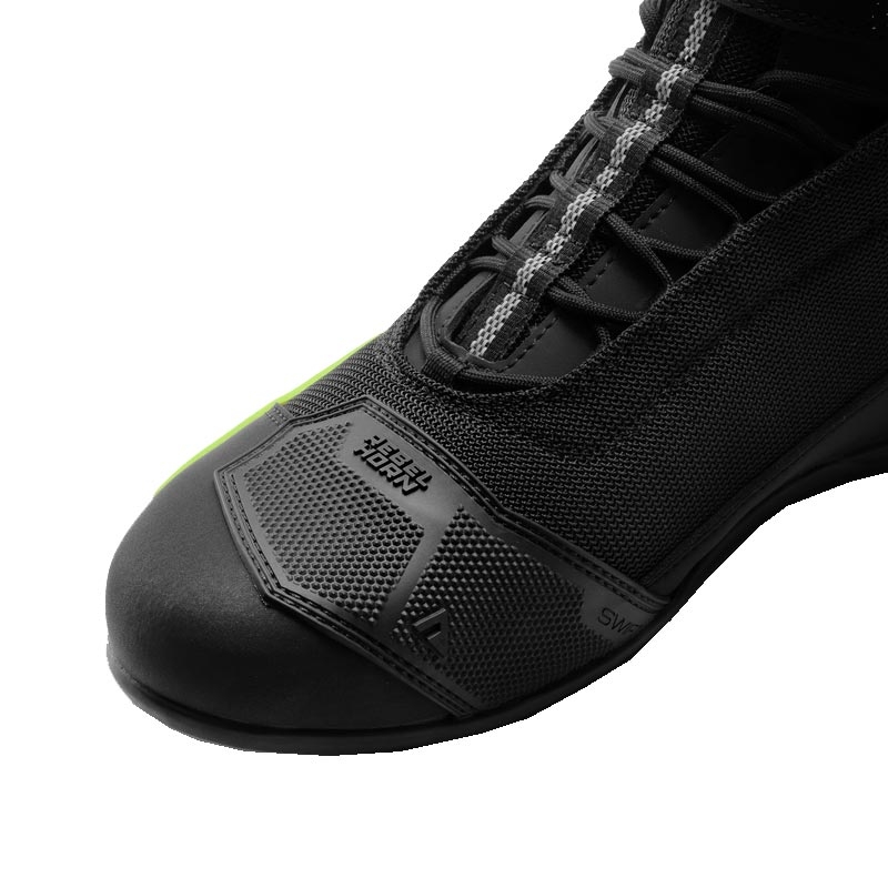 Stivali da moto Rebelhorn Swift neri-giallo fluo
