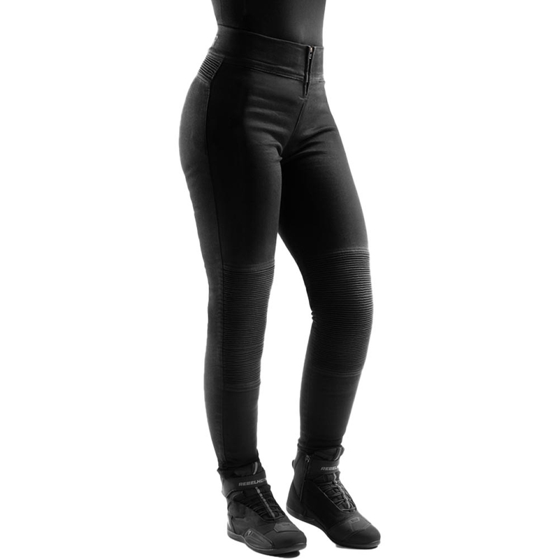 Leggings da motociclista corti da donna Rebelhorn Chica neri