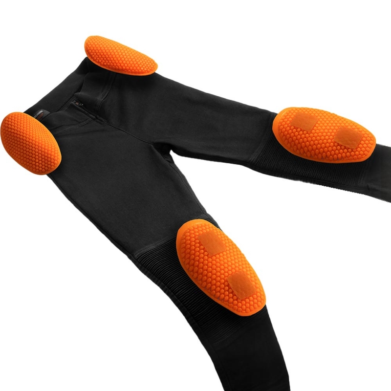 Leggings da motociclista corti da donna Rebelhorn Chica neri