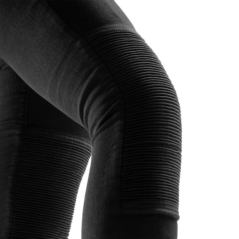 Leggings da motociclista corti da donna Rebelhorn Chica neri