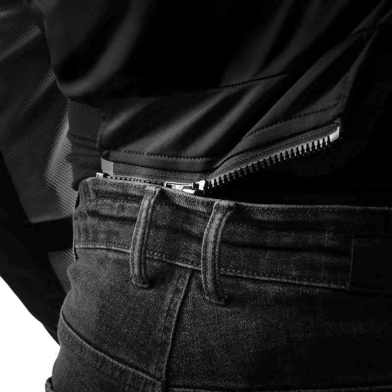 Jeans da motociclista Rebelhorn Classic Monolayer, neri lavati