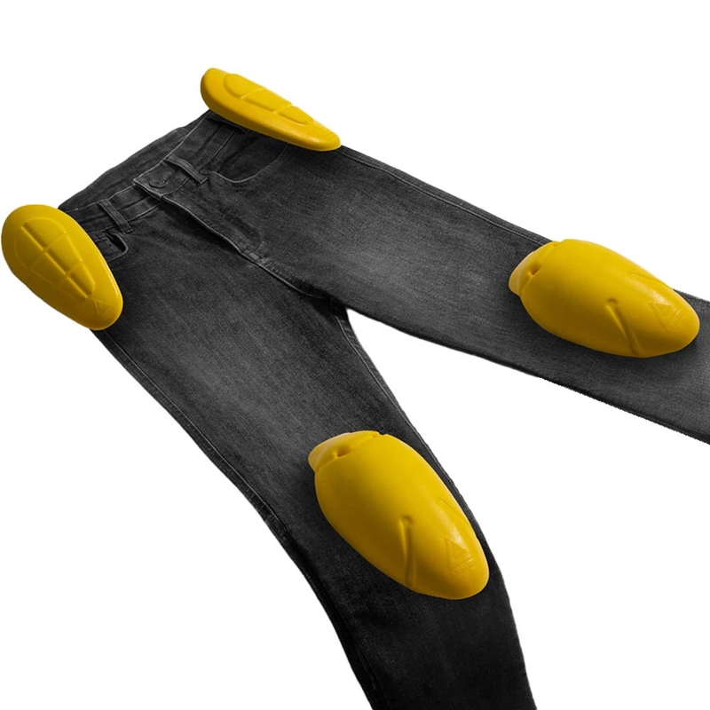 Jeans da motociclista Rebelhorn Classic Monolayer, nero lavato