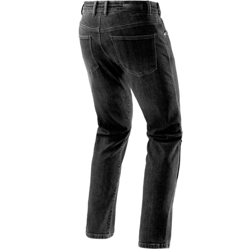 Jeans da motociclista Rebelhorn Classic Monolayer Extra Cropped, neri lavati