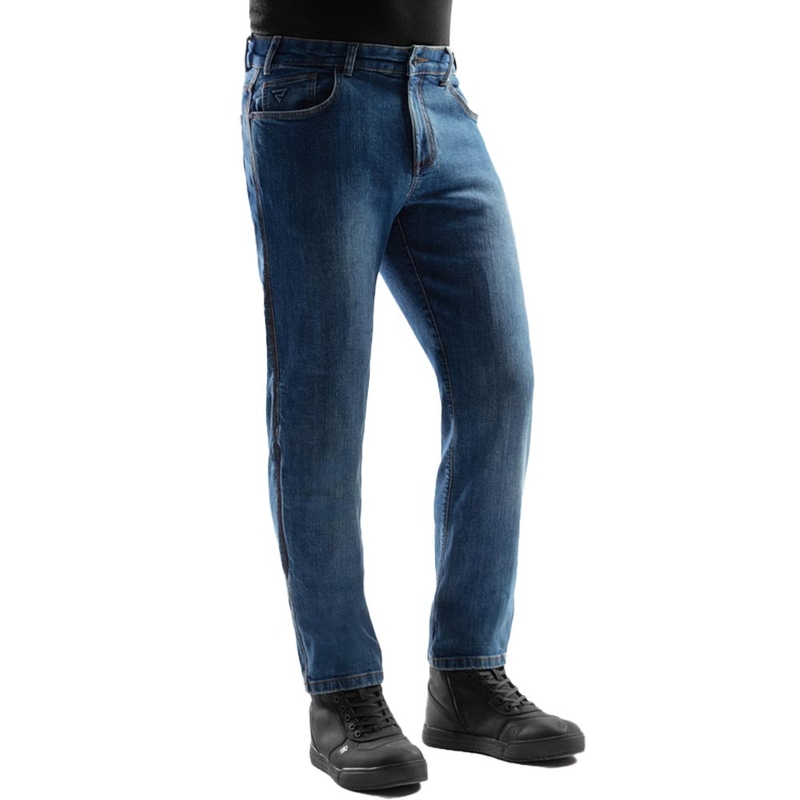 Jeans da motociclista Rebelhorn Classic Monolayer blu lavato