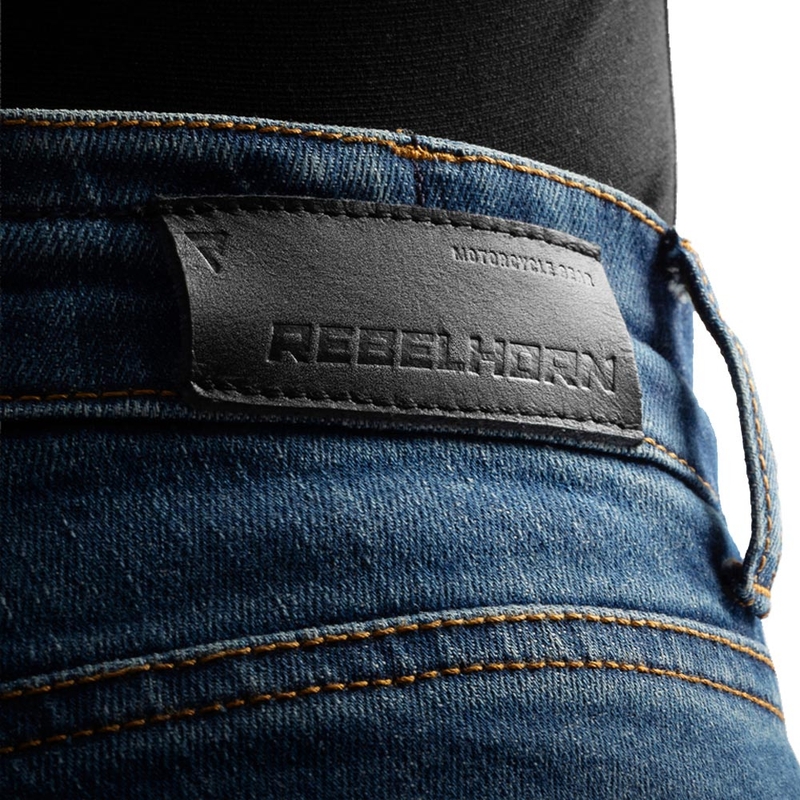 Jeans da motociclista Rebelhorn Classic Monolayer blu lavato