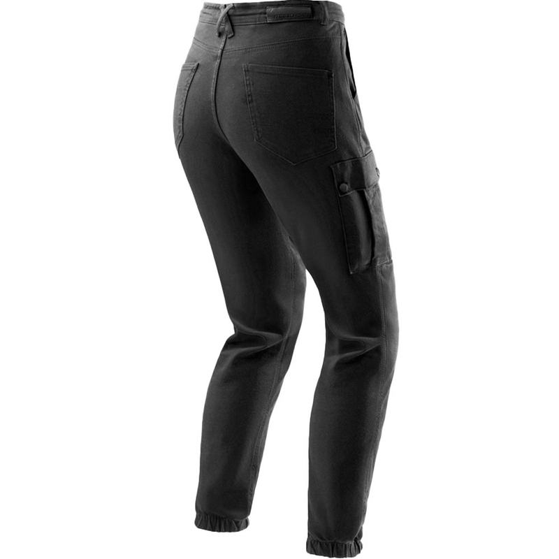 Jeans da motociclista corti da donna Rebelhorn Faster neri