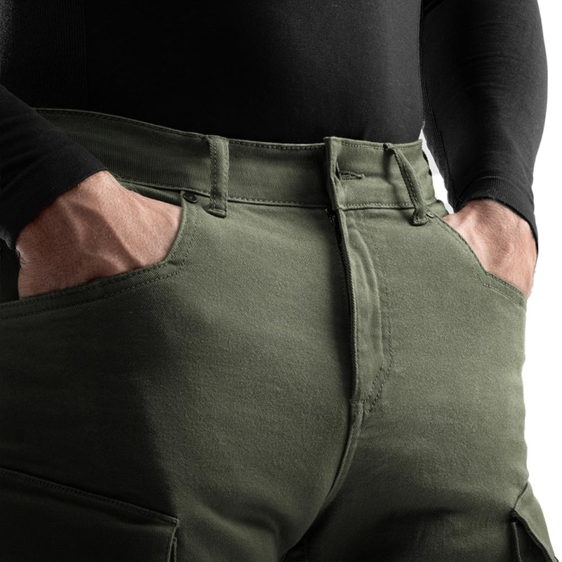 Jeans da motociclista Rebelhorn Faster verdi
