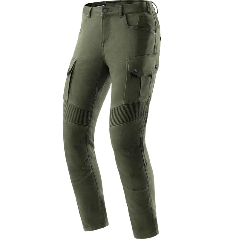Jeans da moto cropped Rebelhorn Faster verdi