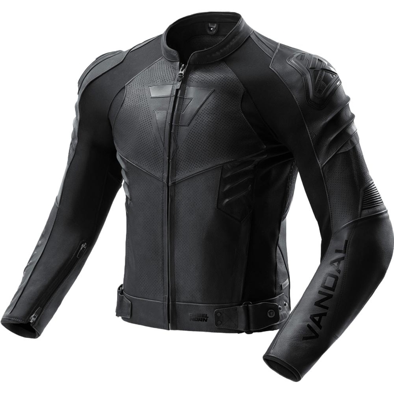Giacca da motociclista in pelle Rebelhorn Vandal 2 nera