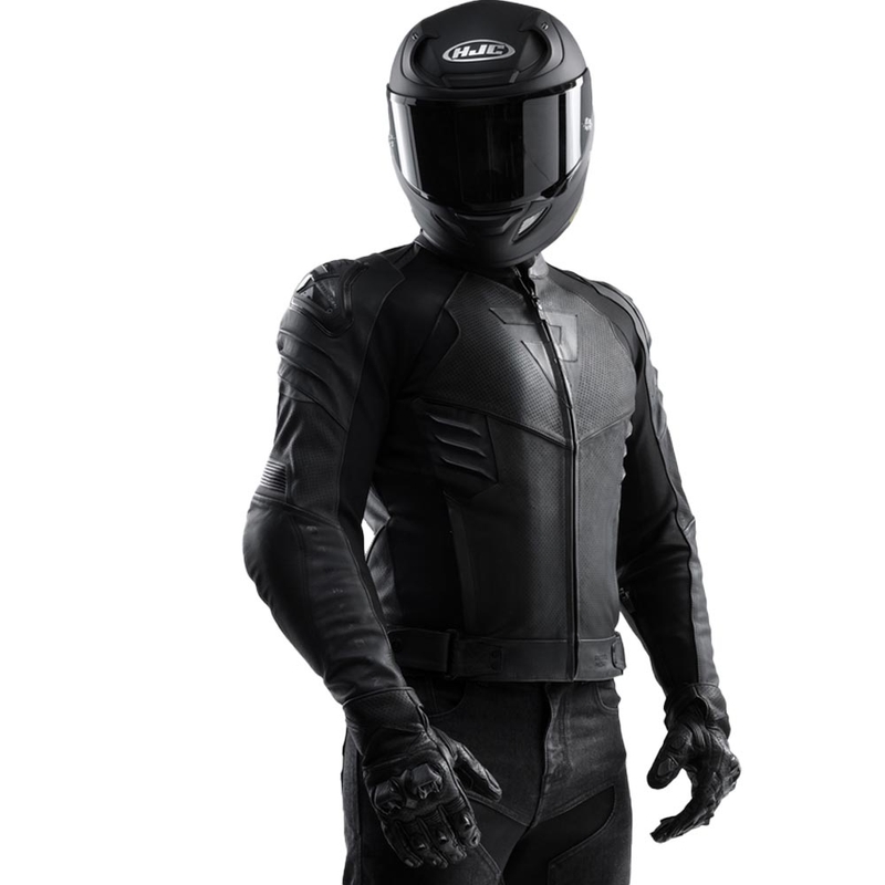 Giacca da motociclista in pelle Rebelhorn Vandal 2 nera