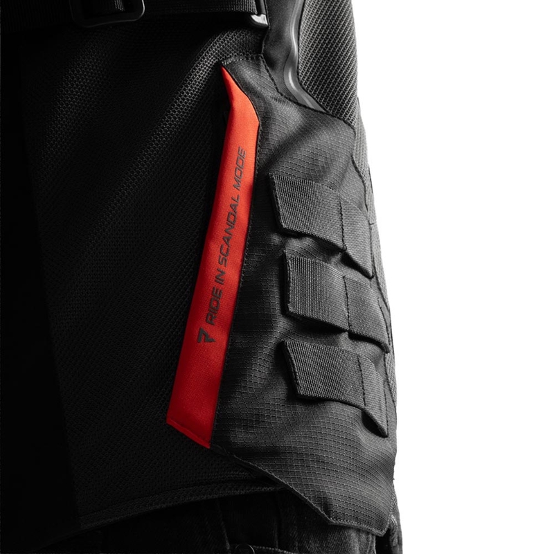 Giacca da motociclista Rebelhorn Scandal 3 grigio scuro-nero-rosso