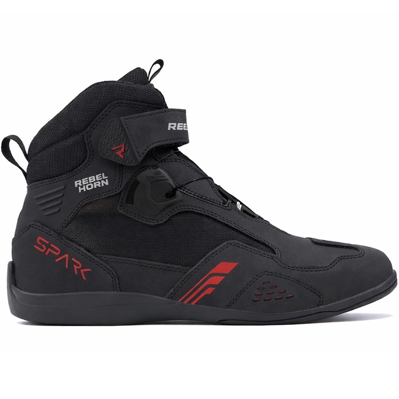 Stivali da moto Rebelhorn Spark 3 nero-rosso