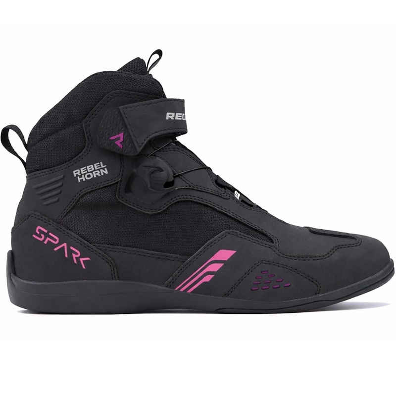 Stivali da moto Rebelhorn Spark 3 nero-rosa
