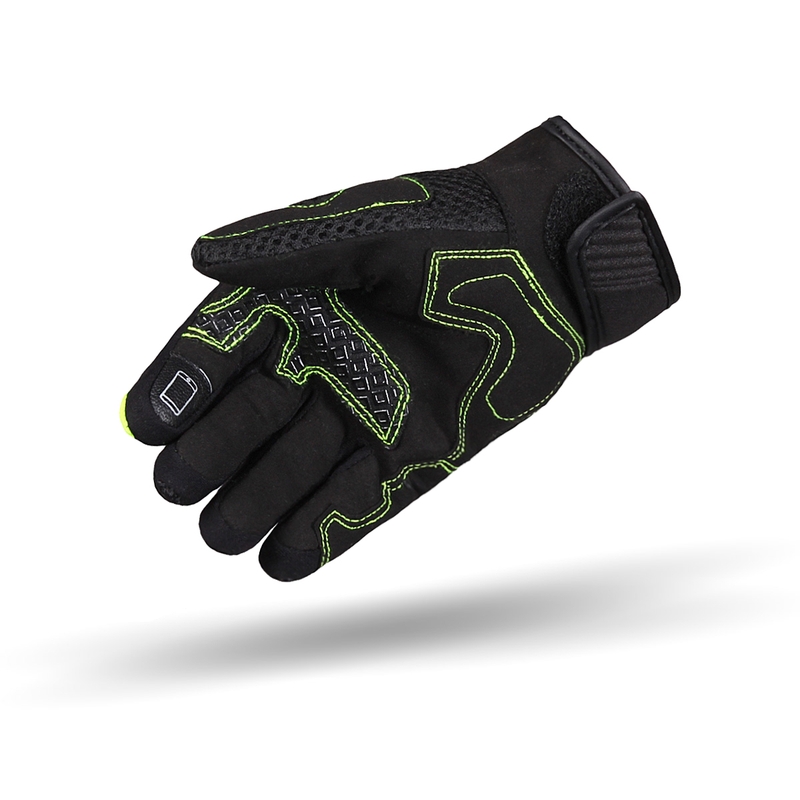 Guanti da moto Street Racer Stunt Nero-Giallo Fluo