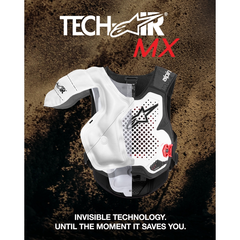 Gilet airbag Alpinestars TECH-AIR®MX PLASMA system bianco-nero-rosso