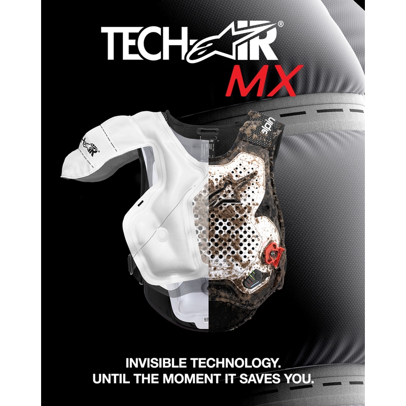 Gilet airbag Alpinestars TECH-AIR®MX PLASMA system bianco-nero-rosso