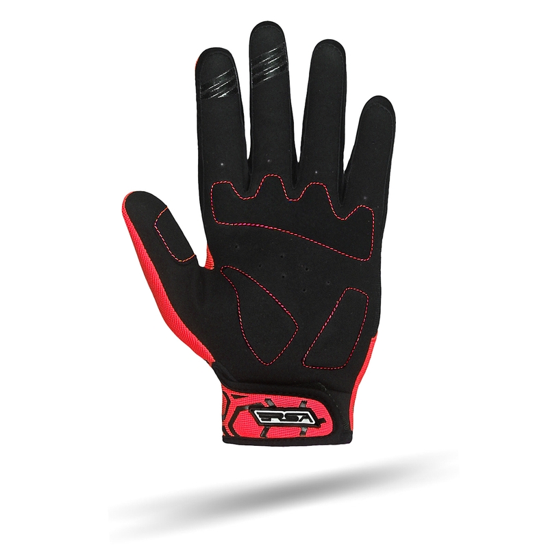 Guanti moto RSA MX EVO nero-rosso