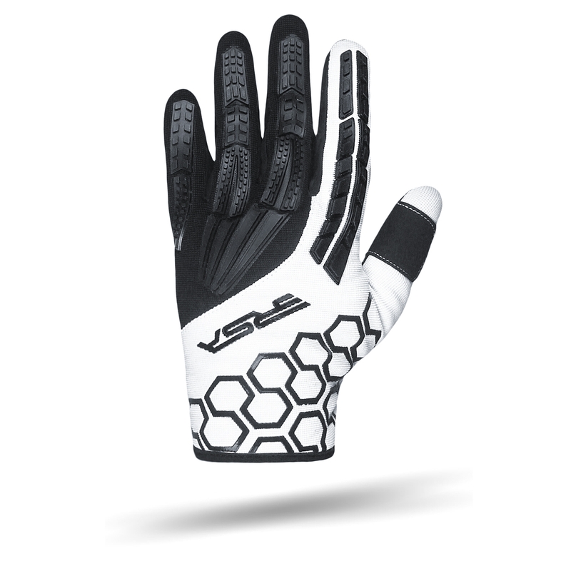Guanti da moto RSA MX EVO bianco e nero