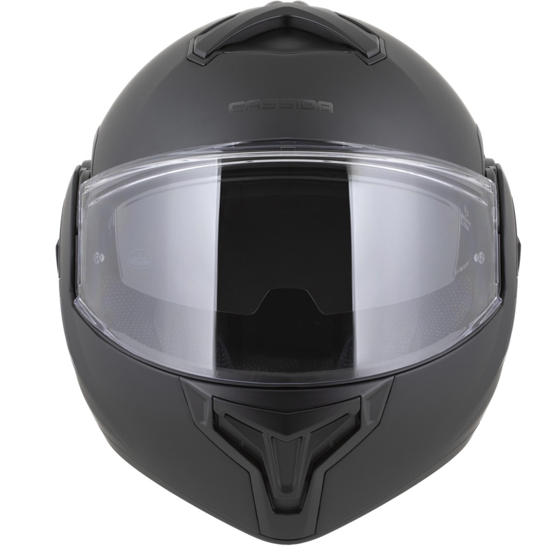 Casco da motocicletta apribile Cassida MultiFlip Solid Blackout nero opaco-nero