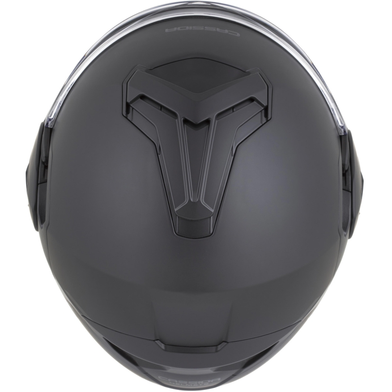 Casco da motocicletta apribile Cassida MultiFlip Solid Blackout nero opaco-nero