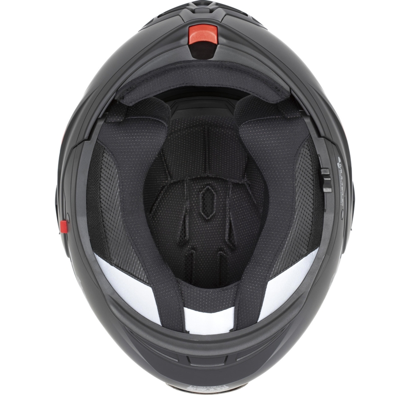 Casco da motocicletta apribile Cassida MultiFlip Solid Blackout nero opaco-nero