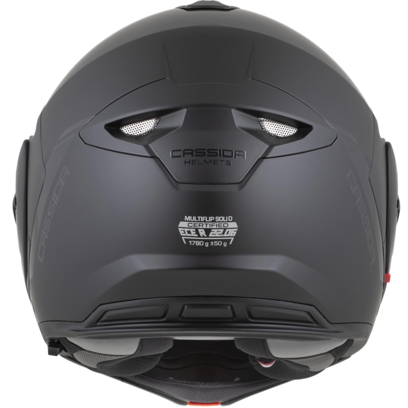 Casco da motocicletta apribile Cassida MultiFlip Solid Blackout nero opaco-nero