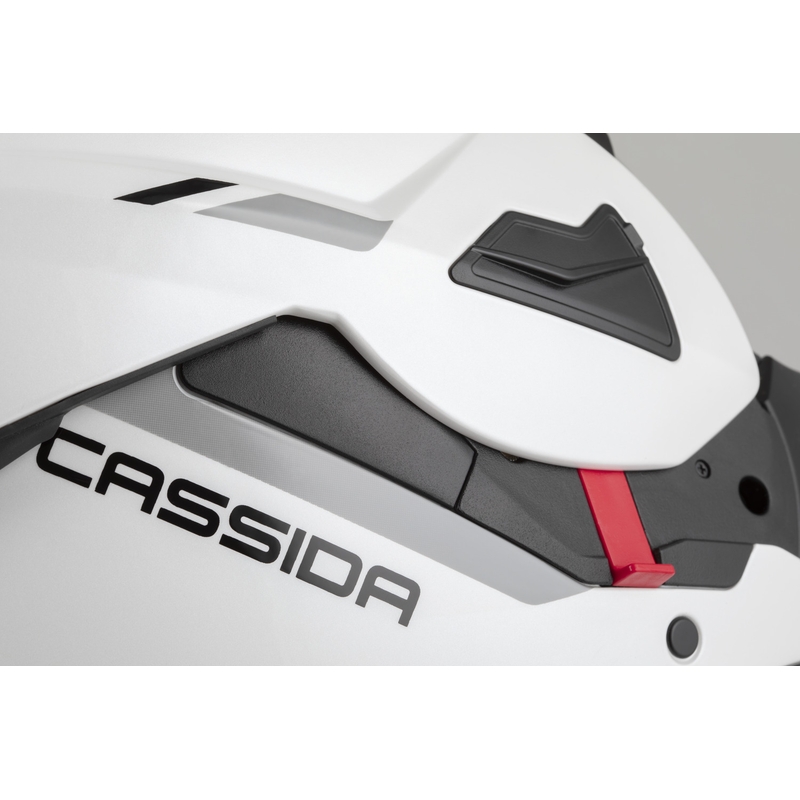 Casco da motocicletta modulare Cassida MultiFlip Solid bianco perla-nero