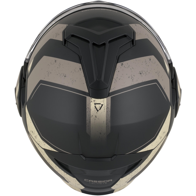 Casco da motocicletta apribile Cassida MultiFlip Korp nero opaco-sabbia-cachi