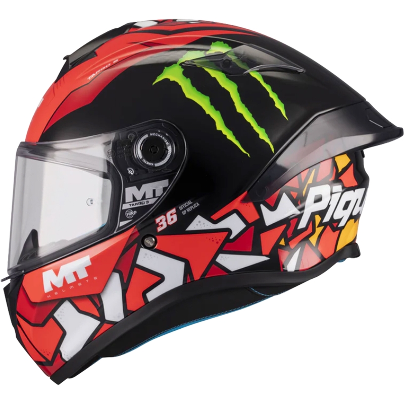 Casco integrale da moto MT Targo S Piqueras B5 nero-rosso
