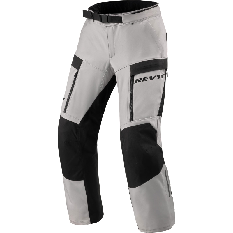 Pantaloni da moto Revit Offtrack 3 H2O corti argento-nero