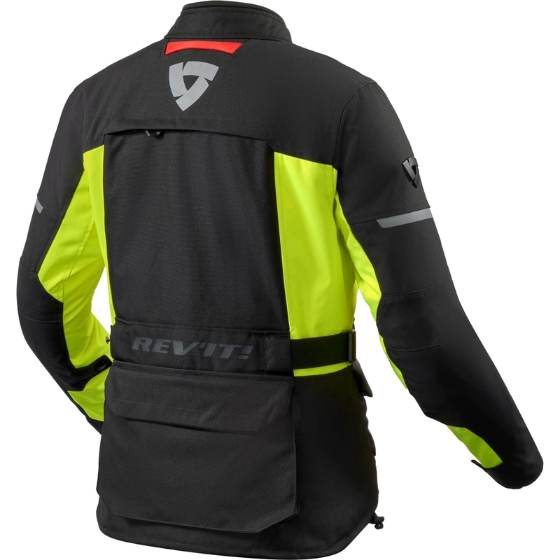 Giacca da moto Revit Outback 5 H2O da donna, nera e gialla fluo