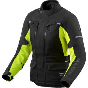 Giacca da moto Revit Outback 5 H2O da donna, nera e gialla fluo