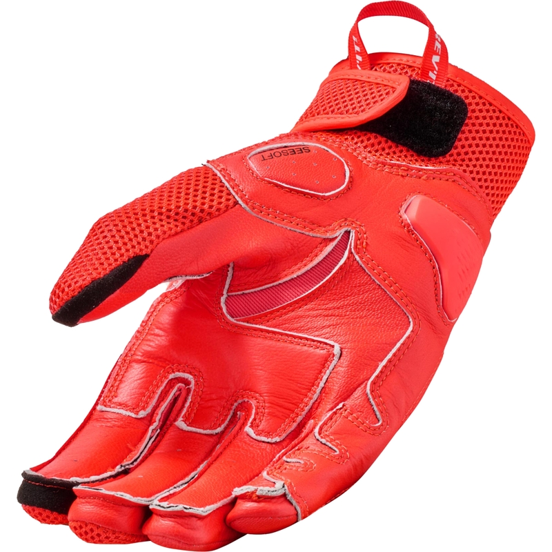 Guanti da moto Revit Ritmo fluo rosso-nero