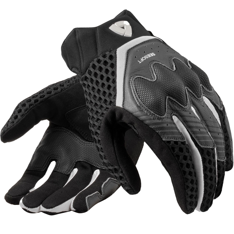 Guanti da moto Revit Veloz neri-bianchi