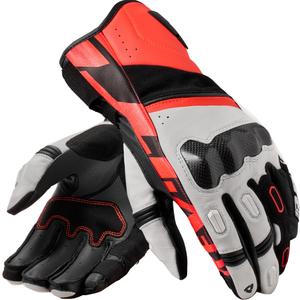 Guanti da moto Revit RSR 5 bianco-rosso fluo