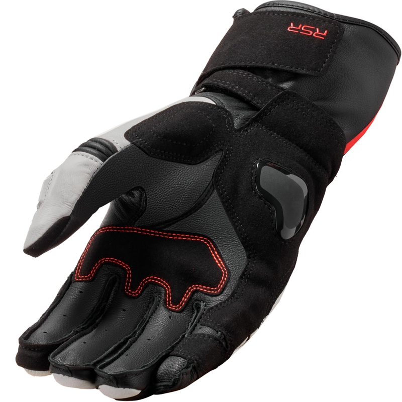 Guanti da moto Revit RSR 5 bianco-rosso fluo