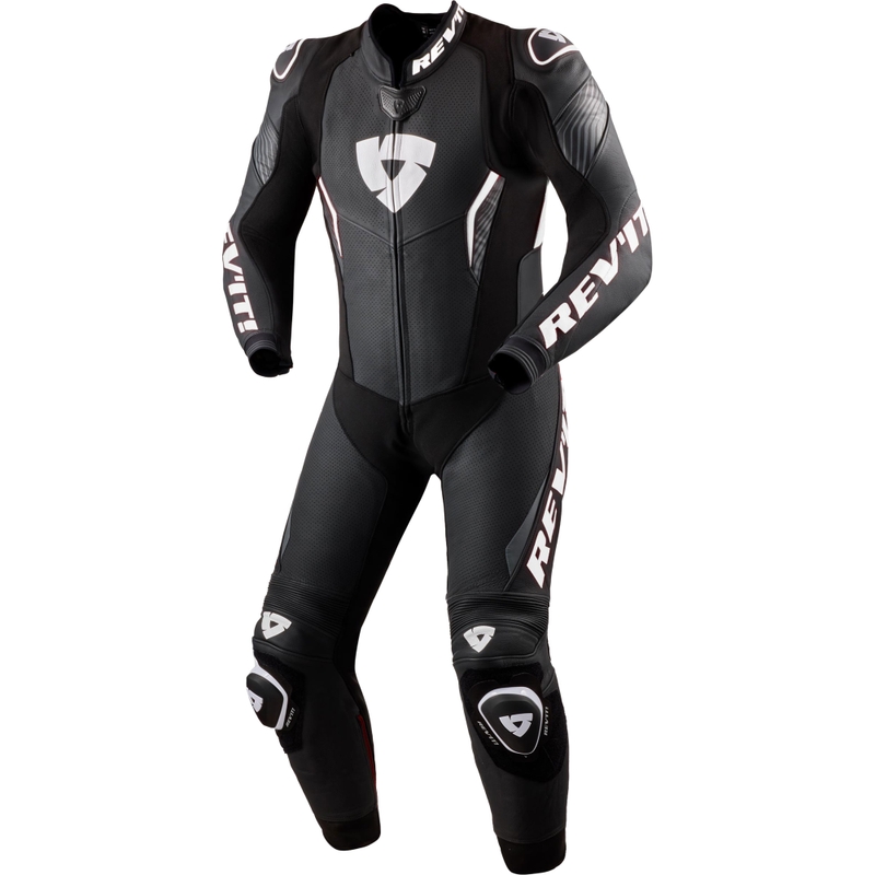 Tuta da moto Revit Argon 3 nera-bianca