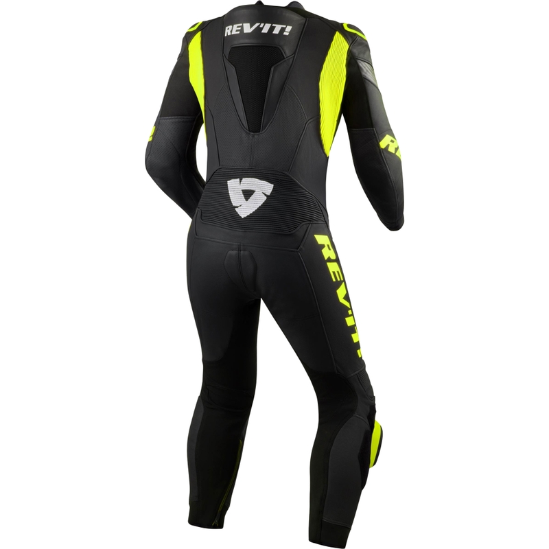 Tuta da moto Revit Argon 3 nero-giallo fluo