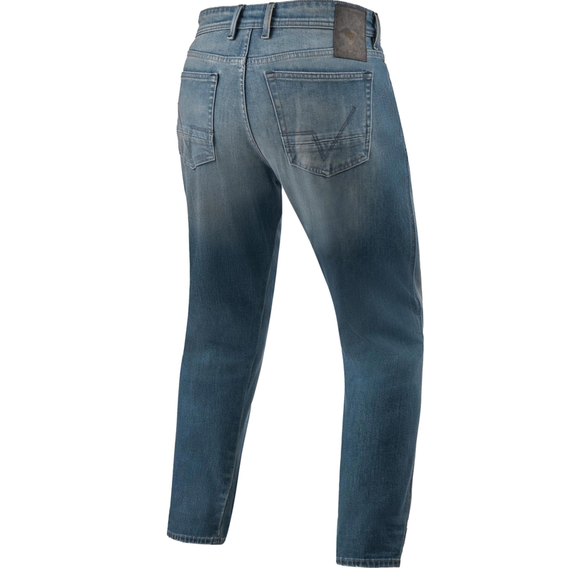 Jeans da moto Revit Keegan Tapered blu medio