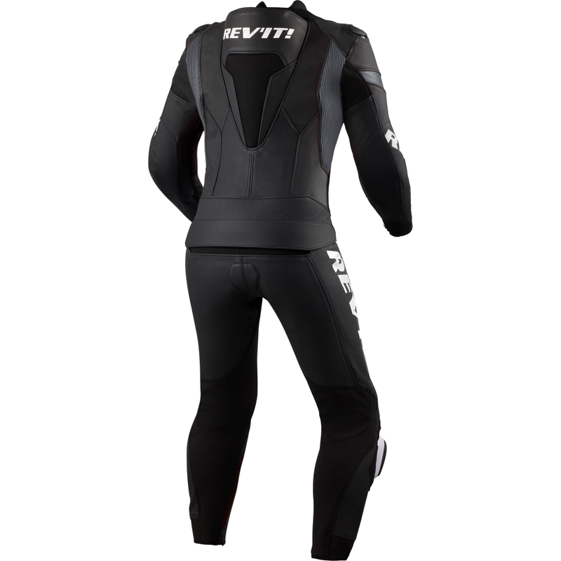 Tuta da moto Revit Argon 3 due pezzi nera-bianca