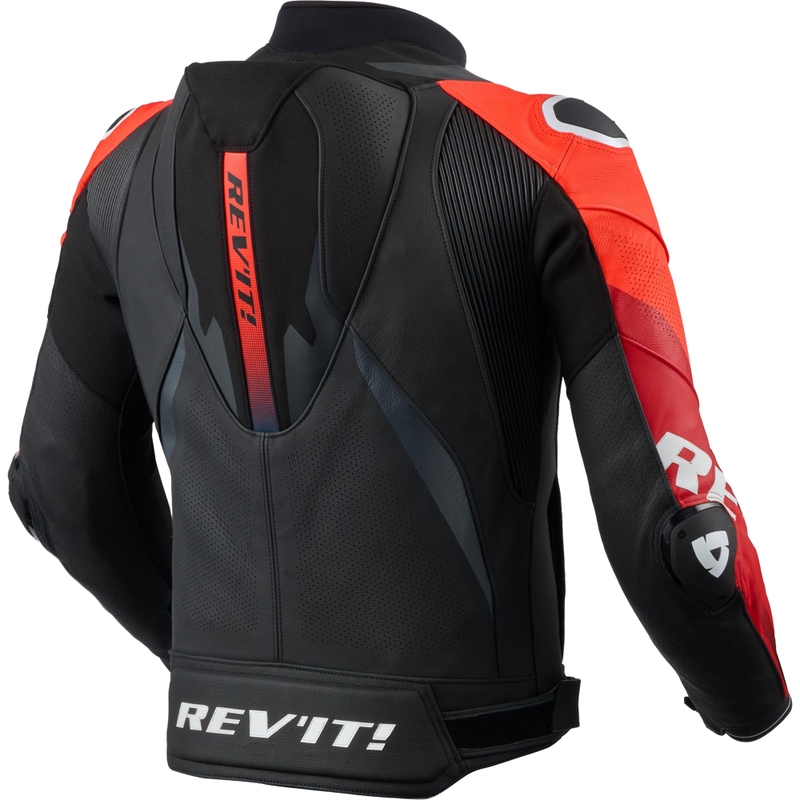 Giacca da moto in pelle Revit Hyperspeed 3 PRO nera-rossa
