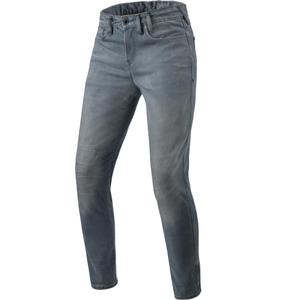 Jeans da moto Revit Carlin SK cropped, grigio medio lavato