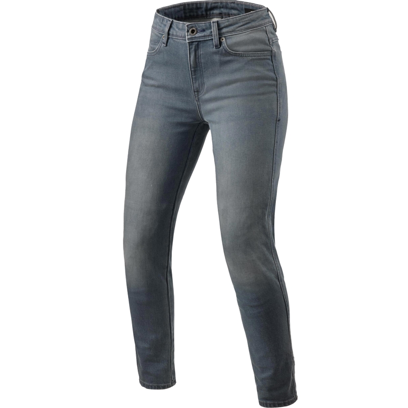 Jeans da moto Revit Marley SK da donna, grigio medio lavato