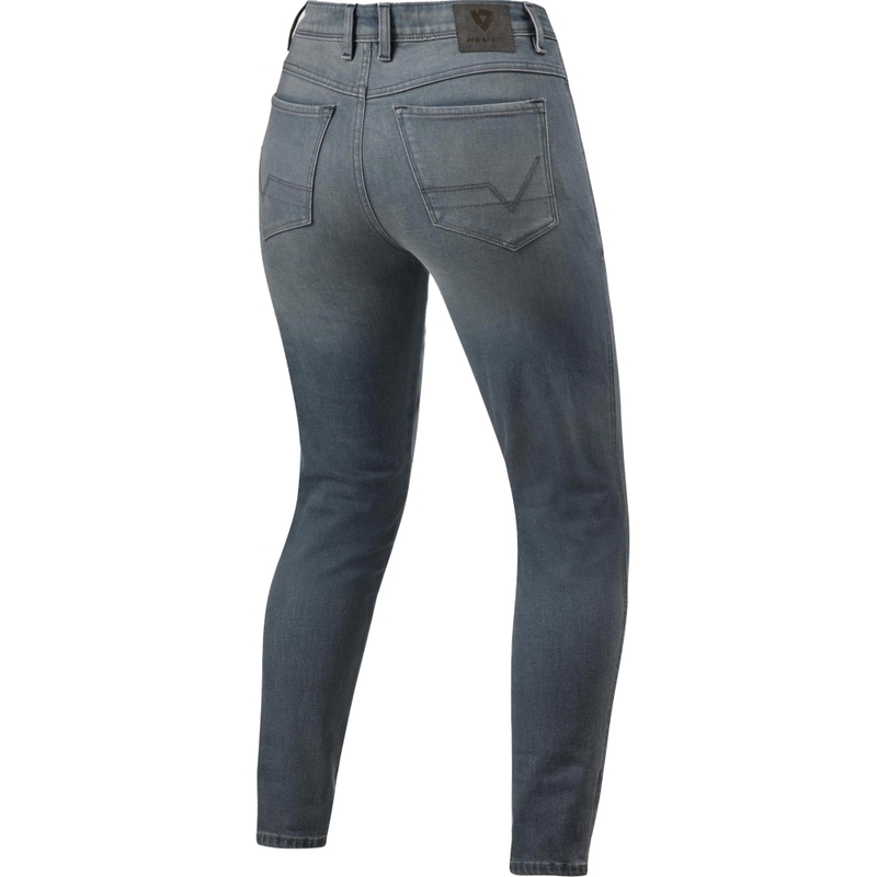 Jeans da moto Revit Marley SK da donna, grigio medio lavato