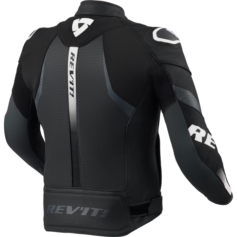 Giacca da moto in pelle Revit Hyperspeed 3 Air nera-bianca