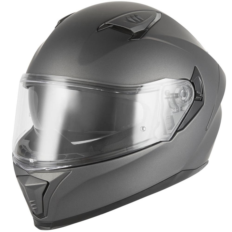 Casco integrale da moto NOX N402, titanio opaco