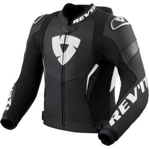 Giacca da moto in pelle Revit Argon 3 PRO nera-bianca