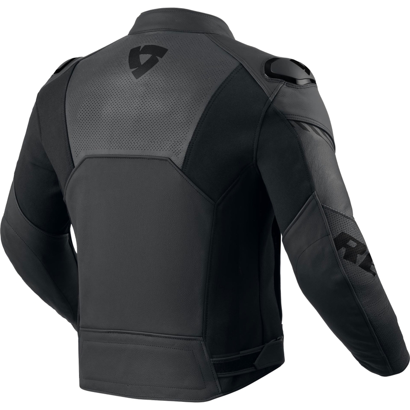 Giacca da moto in pelle Revit Argon 3 nero-antracite