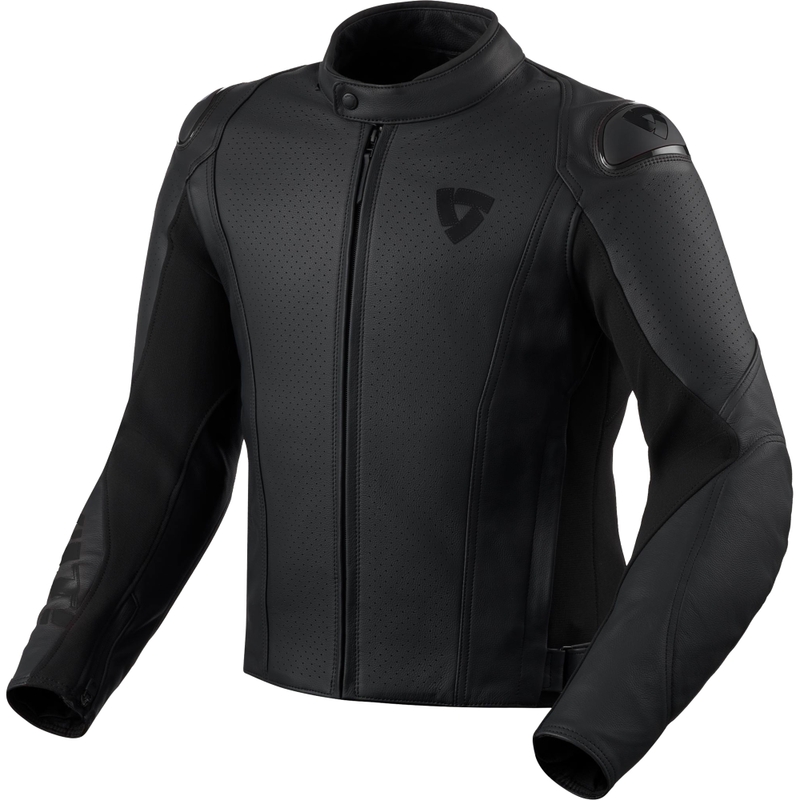 Giacca in pelle da moto Revit Quadratic nera
